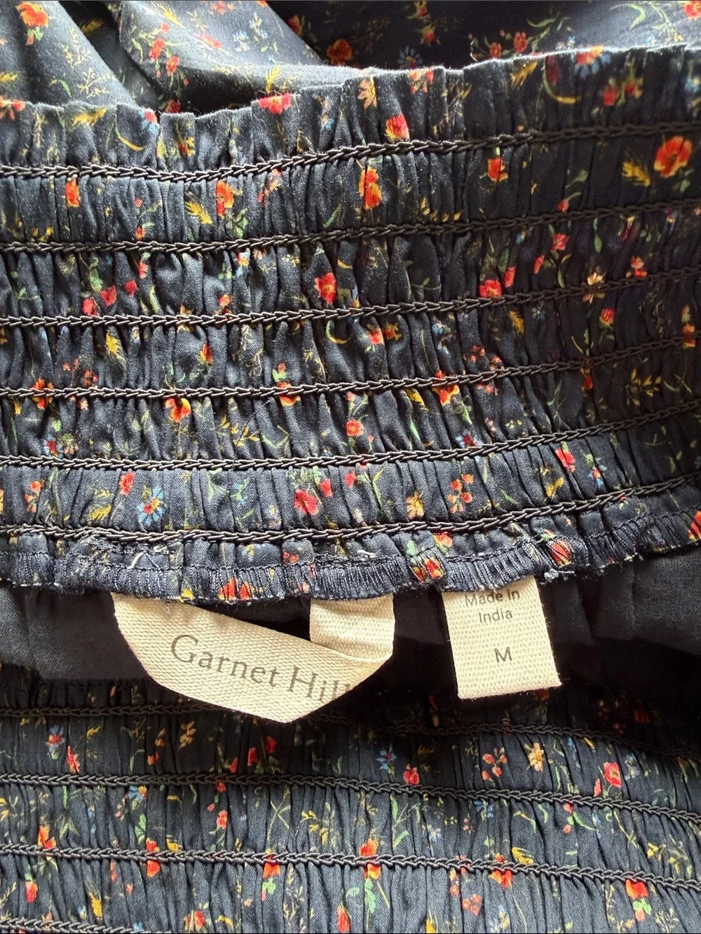 Garnet Hill Organic cotton Navy Blue Pockets Sz M - Picture 7 of 11